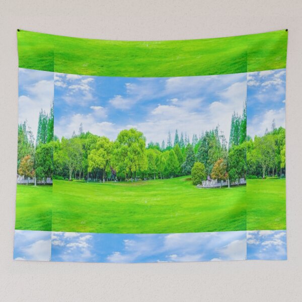 Item preview, cool green landscape with green trees and mountain art designed and sold by BEAUTY ⭐⭐⭐⭐⭐.