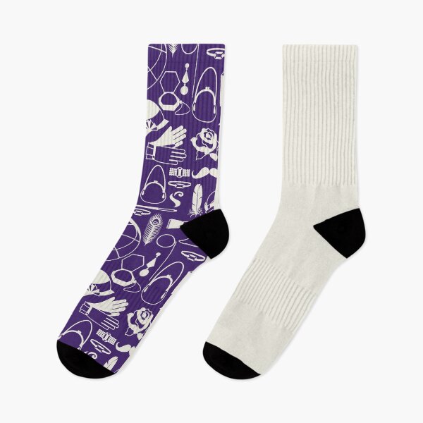 Item preview, Eggplant Purple 1920s Vintage Fashion on Antique White Vertical Split designed and sold by HiddenPuppets.