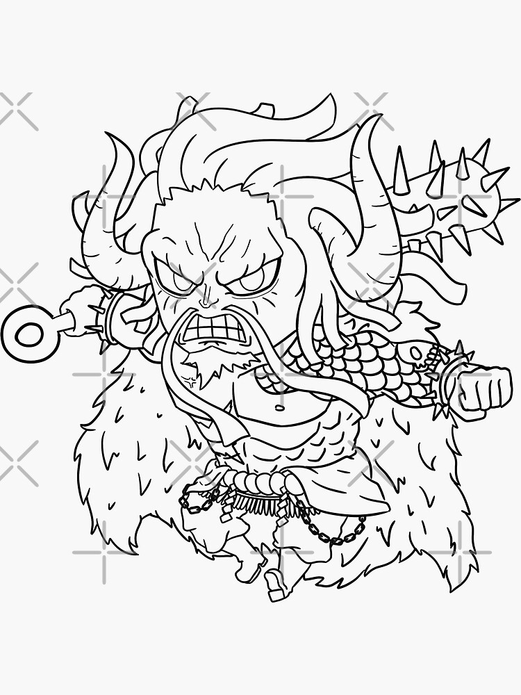 "Kaido (Line) - One Piece Chibi ver" Sticker for Sale by TAKAHIRO ...