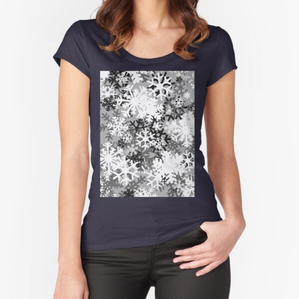 Snowflake Camo Fitted Scoop T-Shirt