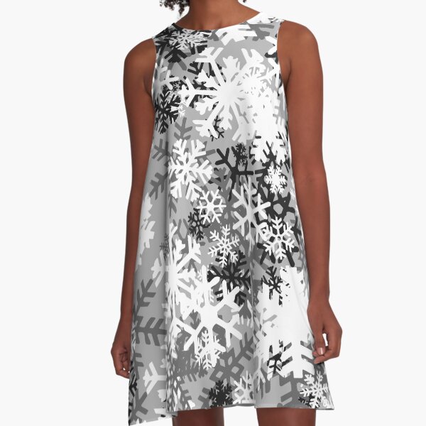Snowflake Camo A-Line Dress