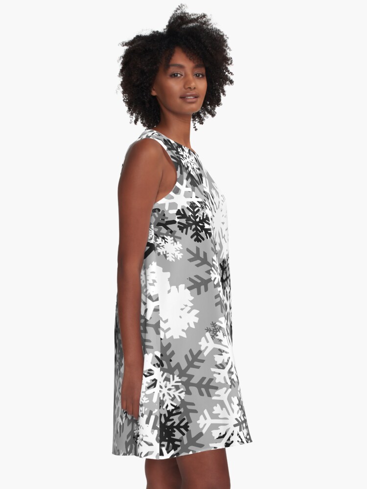 Alternate view of Snowflake Camo A-Line Dress