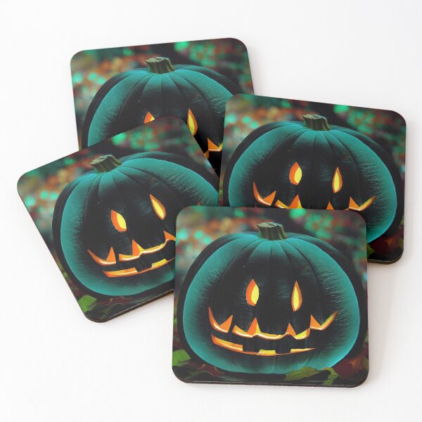 Item preview, Turquoise Jack-o'-lantern designed and sold by recollectionsv.