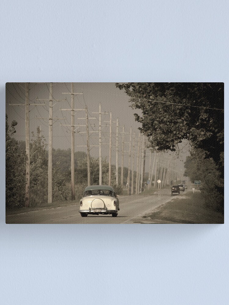 Alternate view of Route 66. Godley 1950's car (Alan Copson ©) Canvas Print
