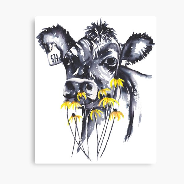No worries - cow painting Canvas Print