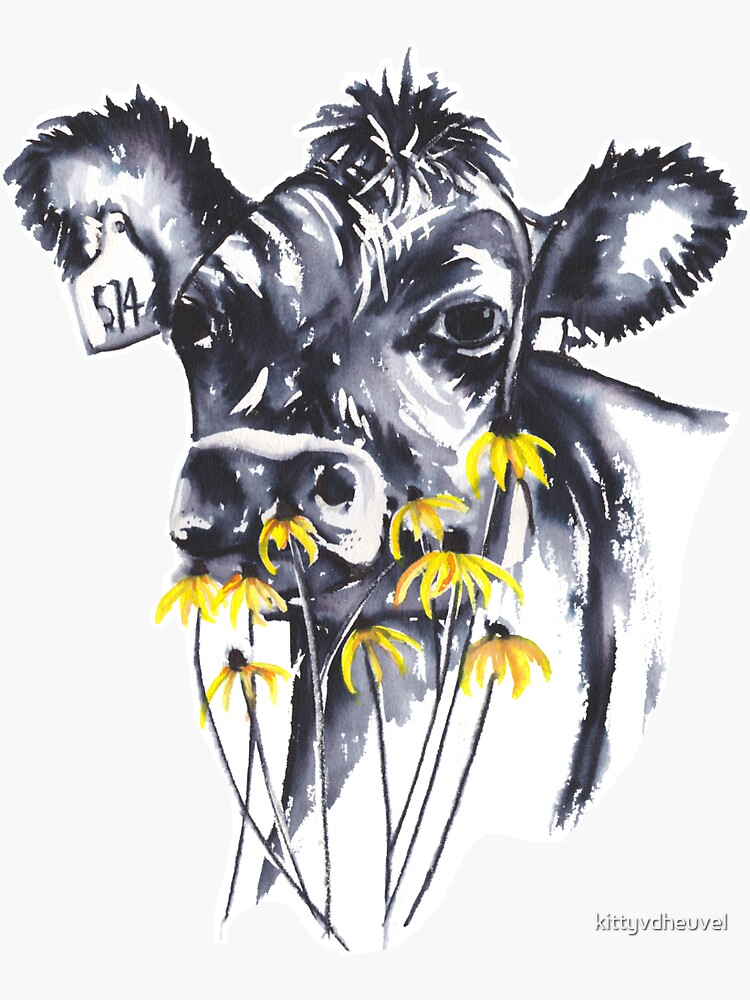No worries - cow painting by kittyvdheuvel