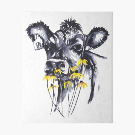 No worries - cow painting Art Board Print