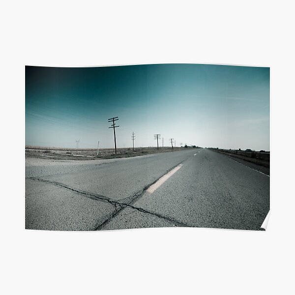 Route 66 near Dwight. Illinois Poster