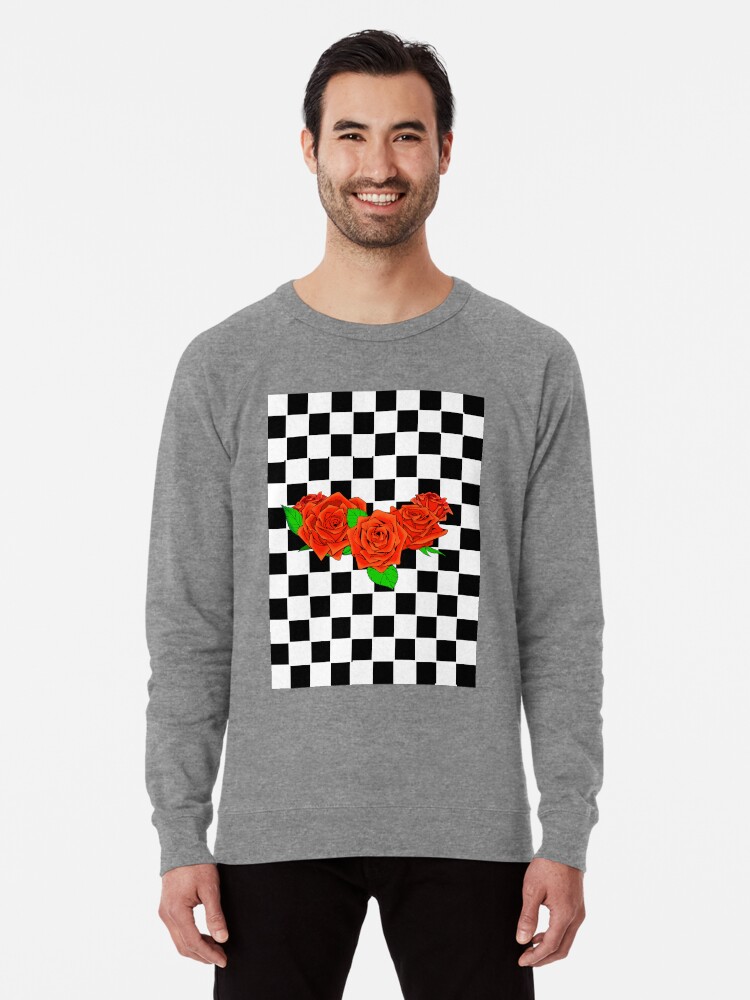 checkered rose hoodie
