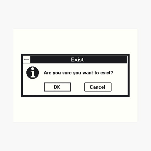 Basic Existentialism I Art Print