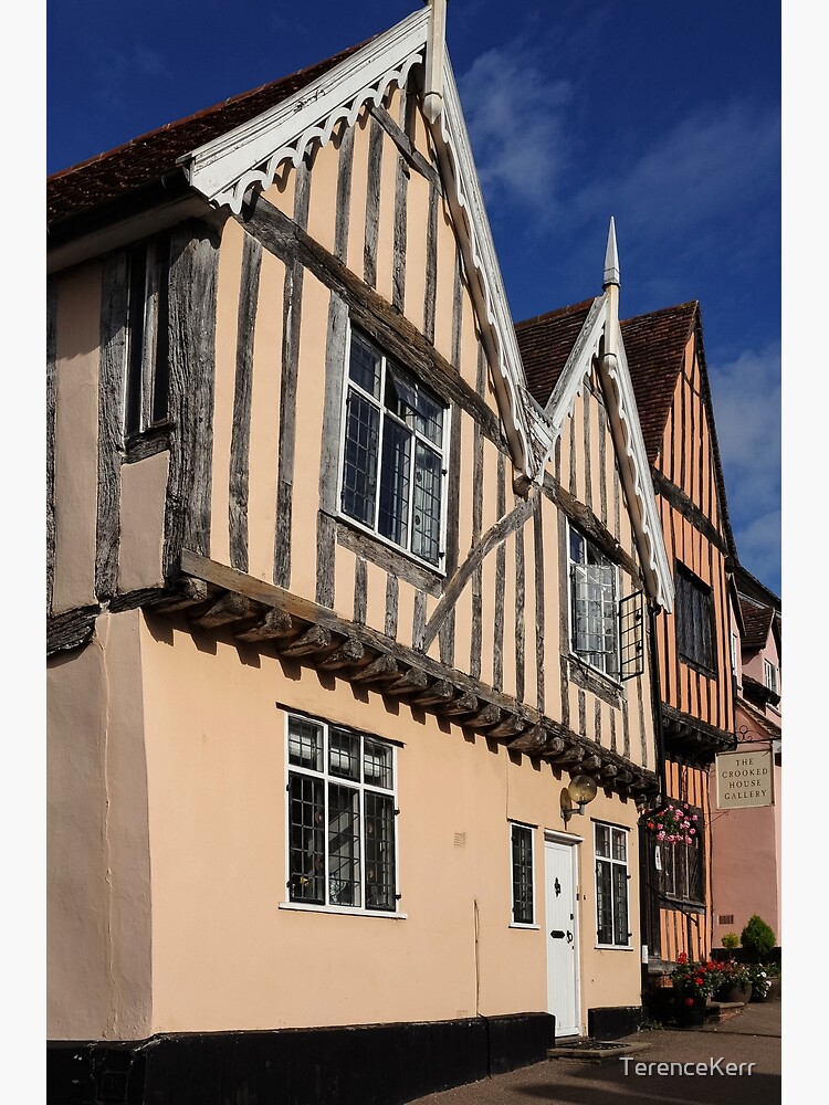 "Historic houses on High Street in Lavenham, England" Poster for Sale