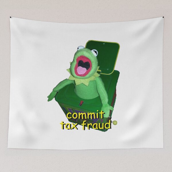 Item preview, Commit Tax Fraud Cursed Meme designed and sold by BetterLeo.