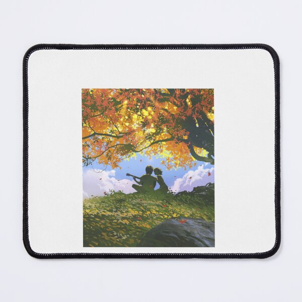 Item preview, Anime-Lovely-Couple-Playing-Guitar-Beside-Tree designed and sold by MichaelDonald9.