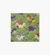 Isometric Cityscape. Isometric Buildings. Isometric Houses. Isometric Cottages. Isometric City. Modern Houses. Isometric Cars. Art Board