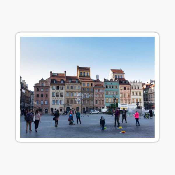 Old town bubbles - Warsaw Poland Sticker