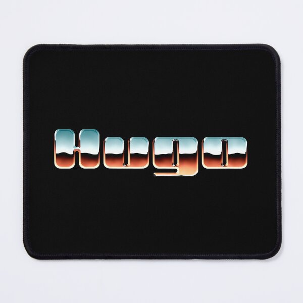 Item preview, Hugo name - Cool 80s retro chrome design designed and sold by NameTheory.