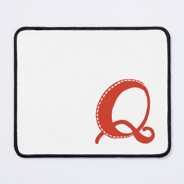 Item preview, Letter Q Red initial monogram alphabet Q capital q designed and sold by Antique-Gifts.