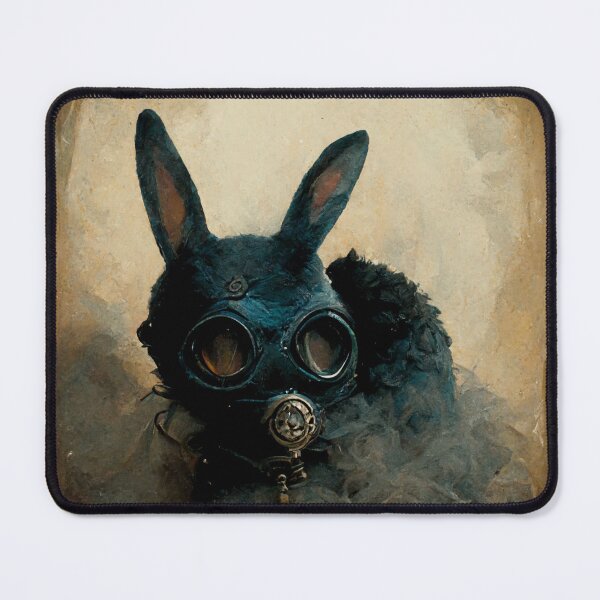 Item preview, Rabbit wearing a gas mask. designed and sold by Maniock.