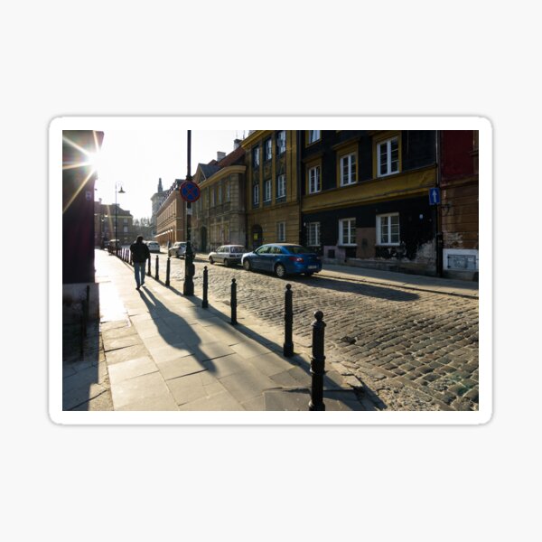 Leaving the day behind - Warsaw Poland Sticker