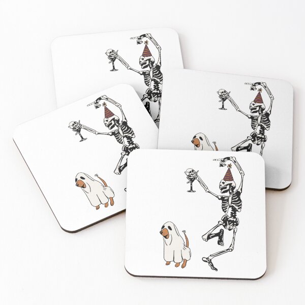 Item preview, Dancing Skeleton with Ghost Dog and Cocktail  designed and sold by Teernahillane.