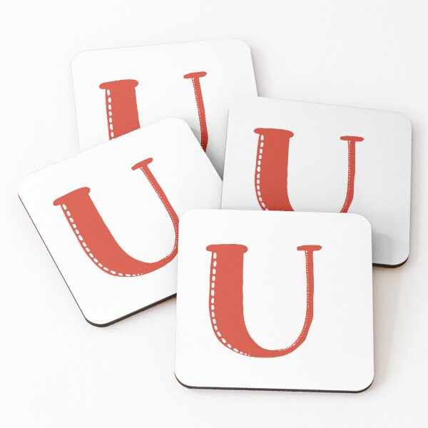 Item preview, Letter U Red initial monogram alphabet U capital U designed and sold by Antique-Gifts.