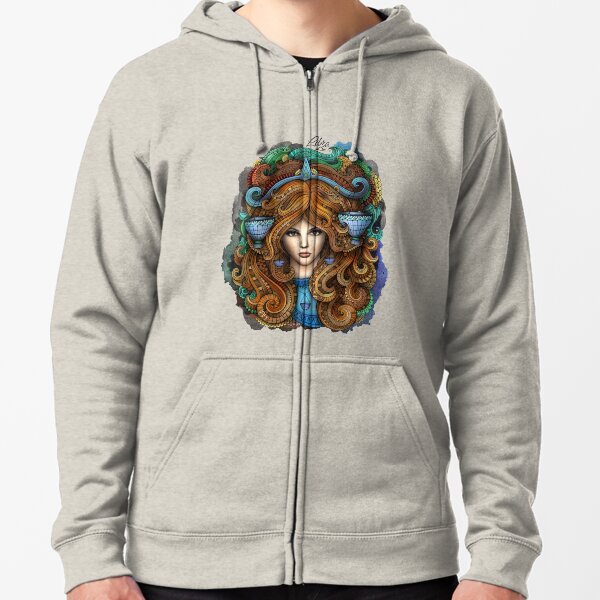 LIBRA Zodiac Girl Zipped Hoodie