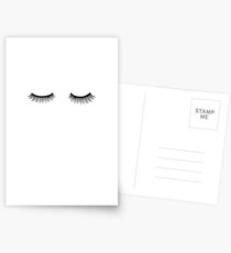 Wimpern, Wimpern, Mode, Vogue, Schönheit, Make-up, Stylish, Schwarz, Weiß Postkarten