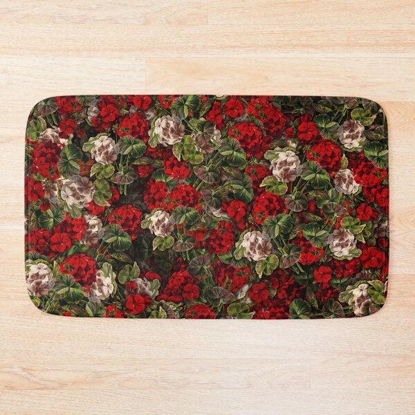 Item preview, Vintage Botanical White and Red Flower Pattern designed and sold by Syahrasi.