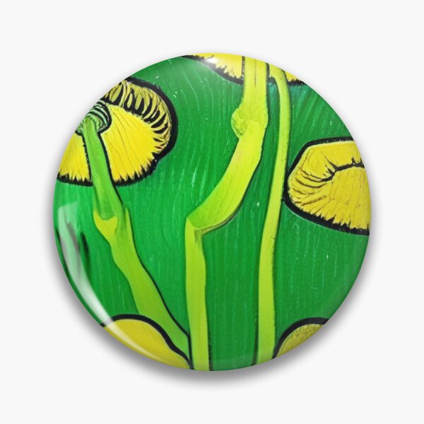 Item preview, YELLOW AND GREEN VAN GOGH STYLE MUSHROOMS designed and sold by sailorsam1805.