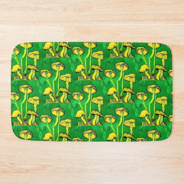 Item preview, YELLOW AND GREEN VAN GOGH STYLE MUSHROOMS designed and sold by sailorsam1805.