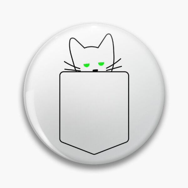 Item preview, Green Eyed Cat In Pocket | One Line Drawing | One Line Art | Minimal | Minimalist designed and sold by One-Line-Artist.