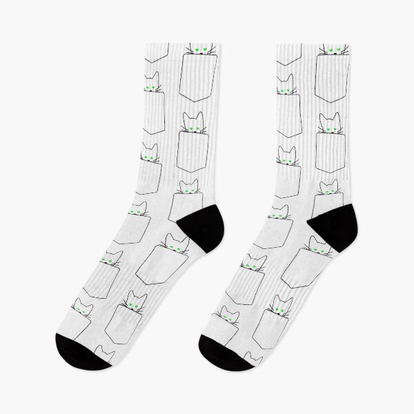 Item preview, Green Eyed Cat In Pocket | One Line Drawing | One Line Art | Minimal | Minimalist designed and sold by One-Line-Artist.