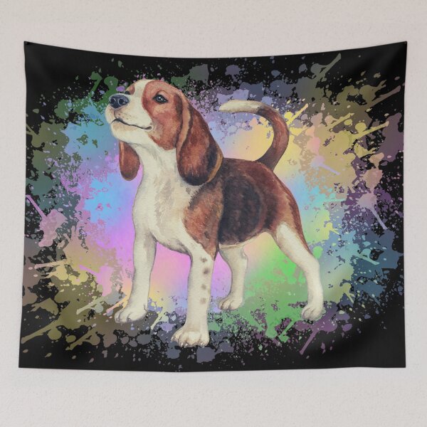 Item preview, Beagle on watercolor splatter  designed and sold by ramazis.