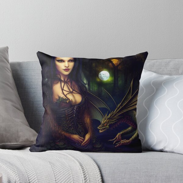 Item preview, Beautiful Dark Fairy with Dragon Companion designed and sold by enchantedlife.