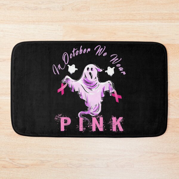 Item preview, In October We Wear Pink Ribbon Ghost Breast Cancer Halloween halloween scary designed and sold by SatouKuru.