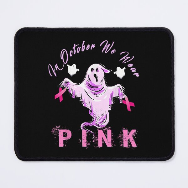 Item preview, In October We Wear Pink Ribbon Ghost Breast Cancer Halloween halloween scary designed and sold by SatouKuru.