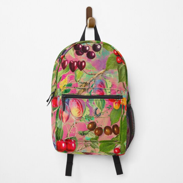 Item preview, Exotic tropical floral leaves and fruits, botanical pattern, tropical plants, blush rose pink fruit pattern designed and sold by ZeinabTaha.
