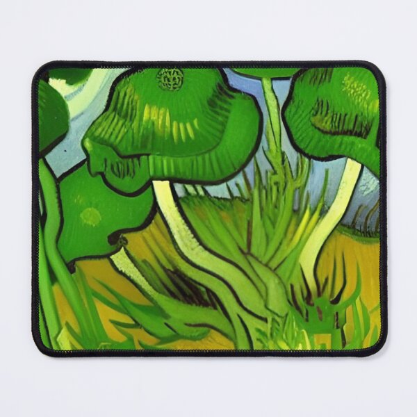 Item preview, GREEN AND PURPLE VAN GOGH STYLE MUSHROOMS designed and sold by sailorsam1805.