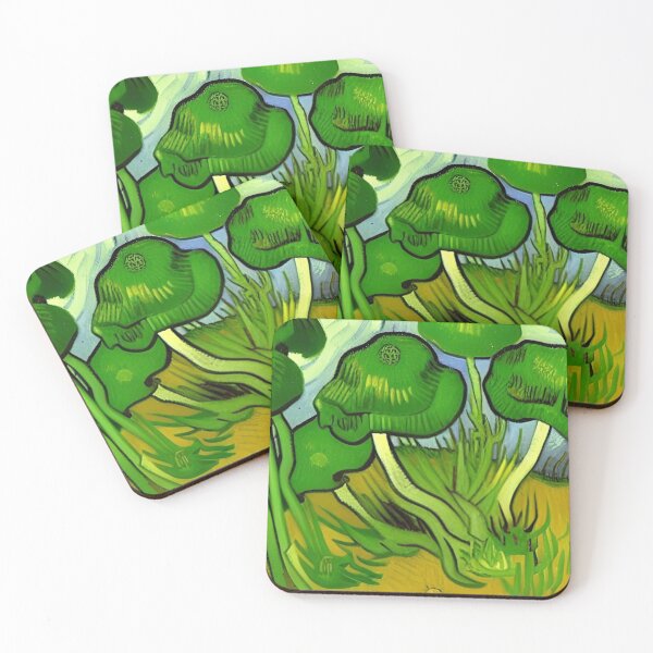 Item preview, GREEN AND PURPLE VAN GOGH STYLE MUSHROOMS designed and sold by sailorsam1805.