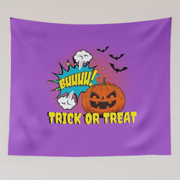 Item preview, Happy Halloween pop art style TRICK OR TREAT designed and sold by Salah ⭐️⭐️⭐️⭐️⭐️.