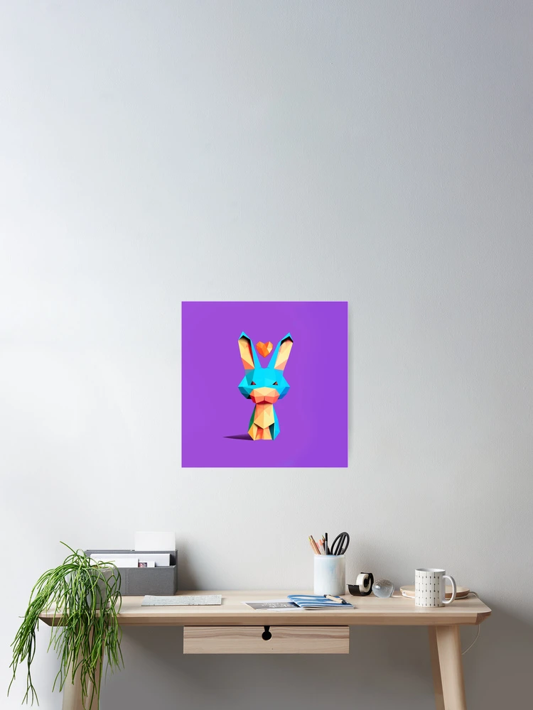 Thumbnail 2 of 3, Poster, Paper Rabbit designed and sold by EmilLozev.