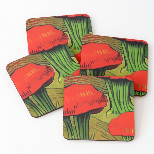 Item preview, RED VAN GOGH STYLE MUSHROOMS designed and sold by sailorsam1805.