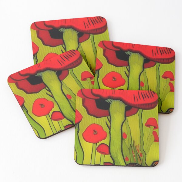 Item preview, RED VAN GOGH STYLE MUSHROOMS designed and sold by sailorsam1805.