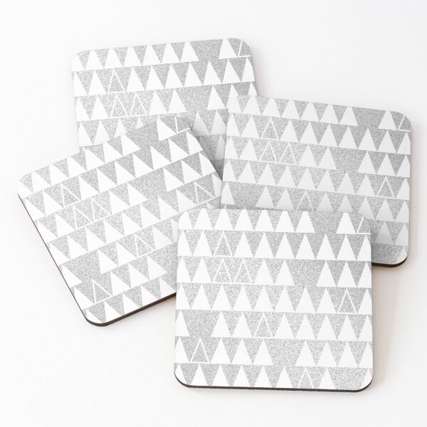 Item preview, Silver and White Triangles designed and sold by Blue-Banana.