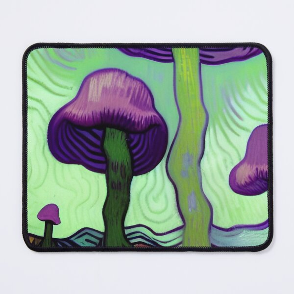 Item preview, PURPLE VAN GOGH STYLE MUSHROOMS designed and sold by sailorsam1805.
