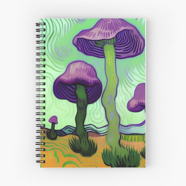 Item preview, PURPLE VAN GOGH STYLE MUSHROOMS designed and sold by sailorsam1805.