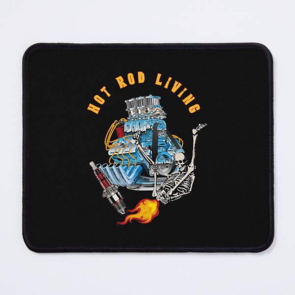 Item preview, Blown-Hot-Rod-Skeleton-Flame-Rat-The-Dirty-Gringo-Shirts-4500.png designed and sold by UlfEk.