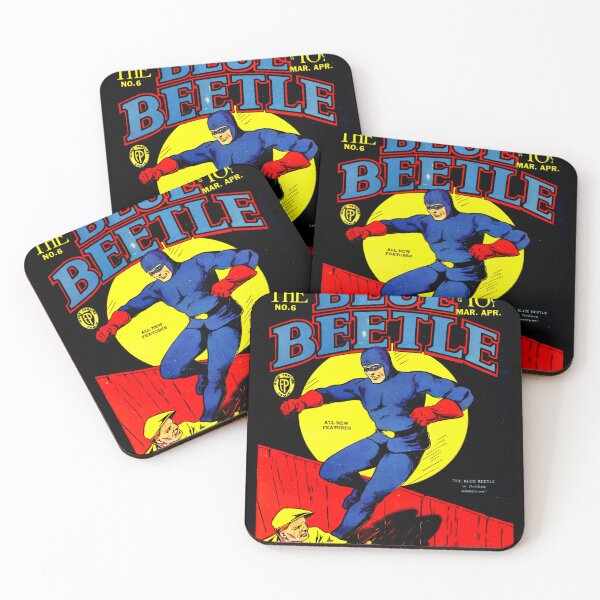 Item preview, Blue Beetle No 6 Comic t Shirt Golden Age Vintage Superhero-4500.png designed and sold by UlfEk.