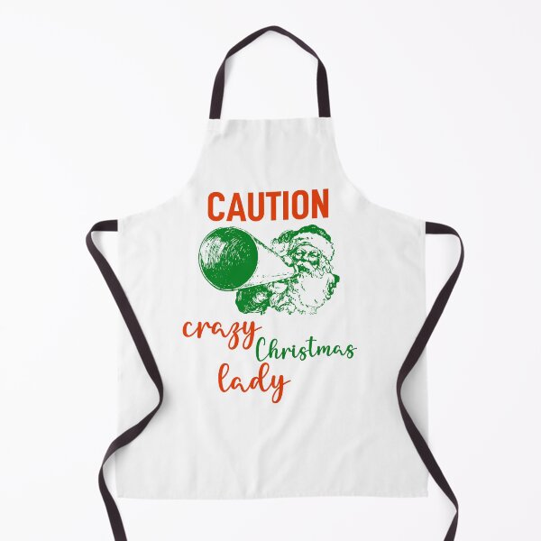 Item preview, Caution Crazy Christmas Lady designed and sold by mcb-jp.