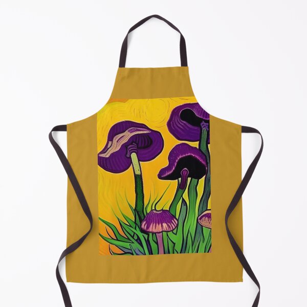 Item preview, PURPLE AND GREEN VAN GOGH STYLE MUSHROOMS designed and sold by sailorsam1805.